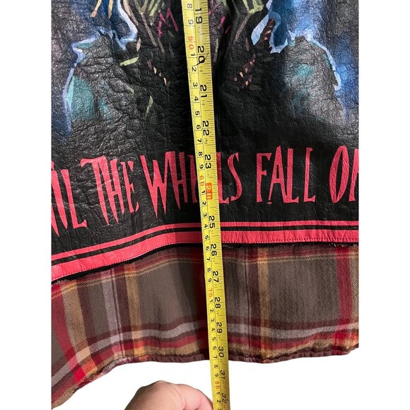 Mens Columbia Red Plaid Flannel Shirt W/ Nostos MMA Graphic & Patches XL - Picture 3 of 4